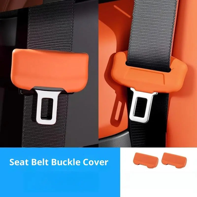 Silicone Car Seatbelt Buckle Cover – Anti-Scratch Guard 1/2 Pcs