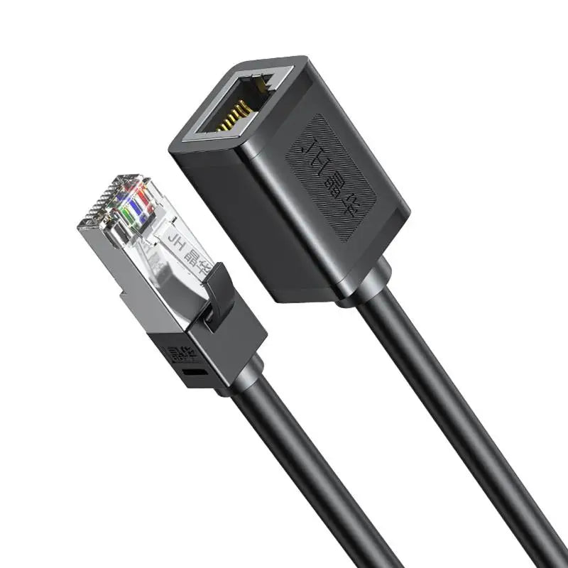 652F Cat6 Rj45 Cable Extension Adapter Cord Double Shielded Stable Transfer Zpaxo