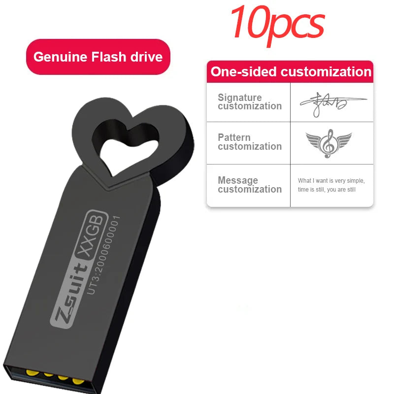 Zsuit 10PCS USB Flash Drives 32GB 64GB Pen Drive USB 2.0 PenDrives Usb Stick 128GB Memory Stick Free Custom Logo Gifts U Disk Zpaxo 16 GB without chain