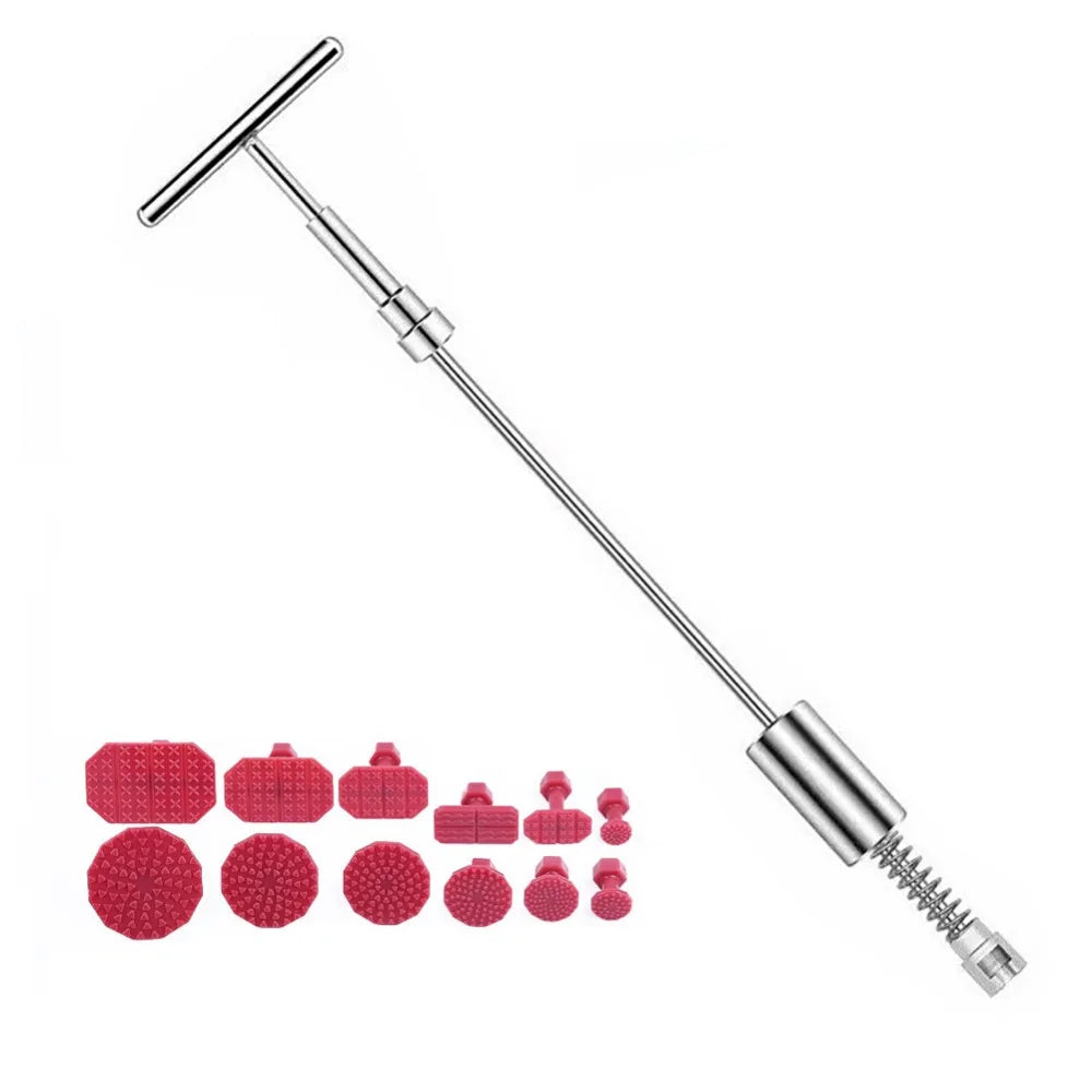T Rod Car Dent Puller Tools with Gasket Remove Dents Repair Dent Puller Easy To Use Manual Lever Car Dent Remover for Car Zpaxo T Rod Red Gasket