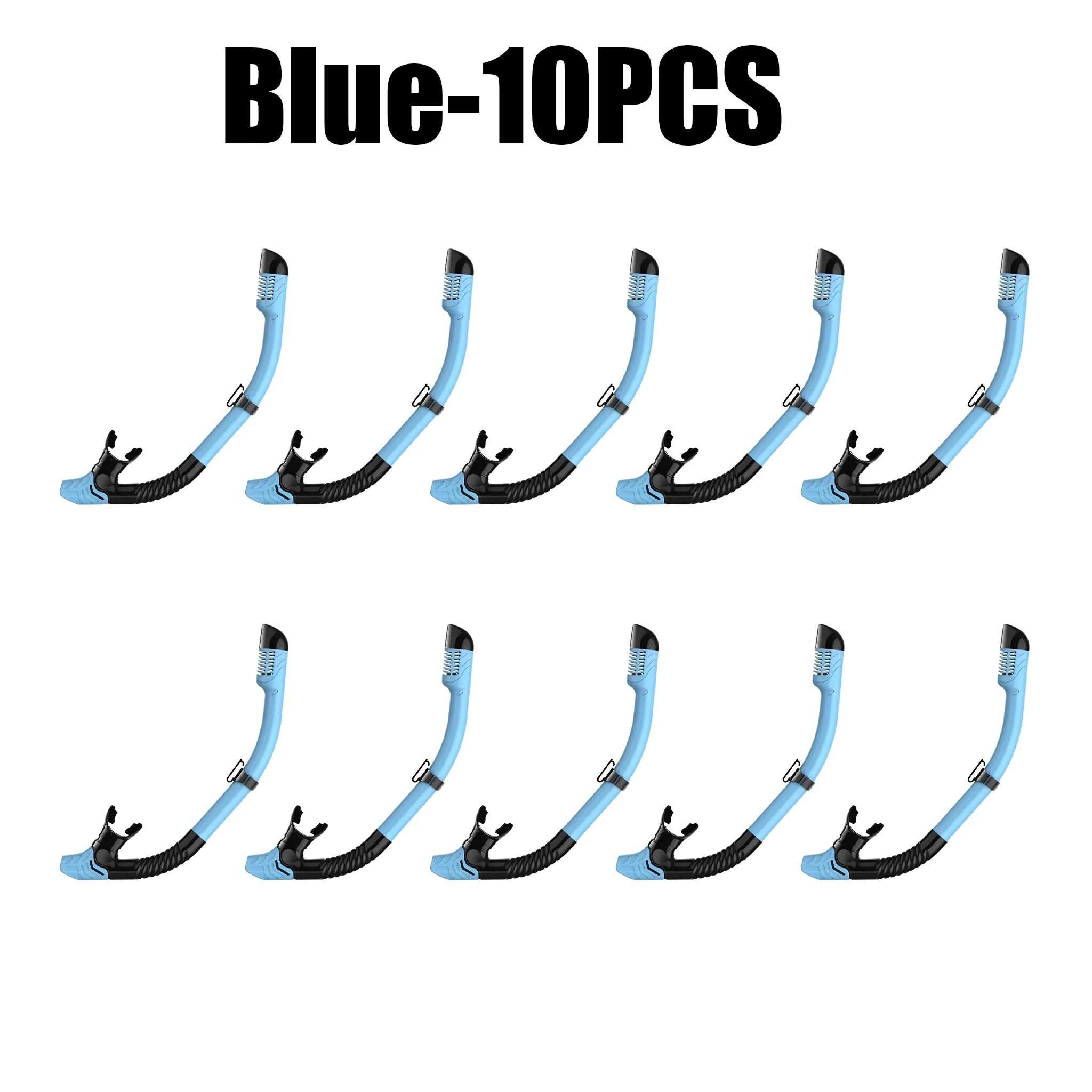 Adult Dry Snorkel Scuba Diving Underwater Swimming Full Multiple Zpaxo Blue 10PCS
