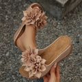 2026 Women Wedges Sandals Summer Walking Slip Fashion Woman Shoes Zpaxo Brown 42