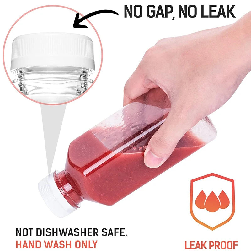 Empty Plastic Juice Bottles Caps Water Clear Bulk Drink Containers Zpaxo