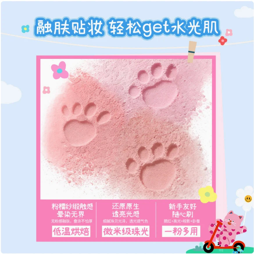 COLORKEY POKKY MAO MISTY LUSTER DUAL HIGHLIGHTER BLUSH 4G Blush Monochrome Matte Pearlescent Makeup Cosmetics Zpaxo