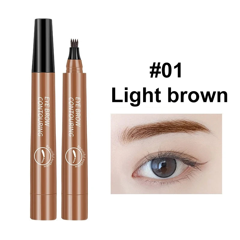 4 Point Eyebrow Pencil 5 Colors Waterproof Liquid Eyebrows Pen Zpaxo 01