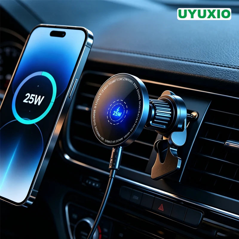 UYUXIO 25W Ultra Fast Charging Magnet Wireless Car Charger Cooling