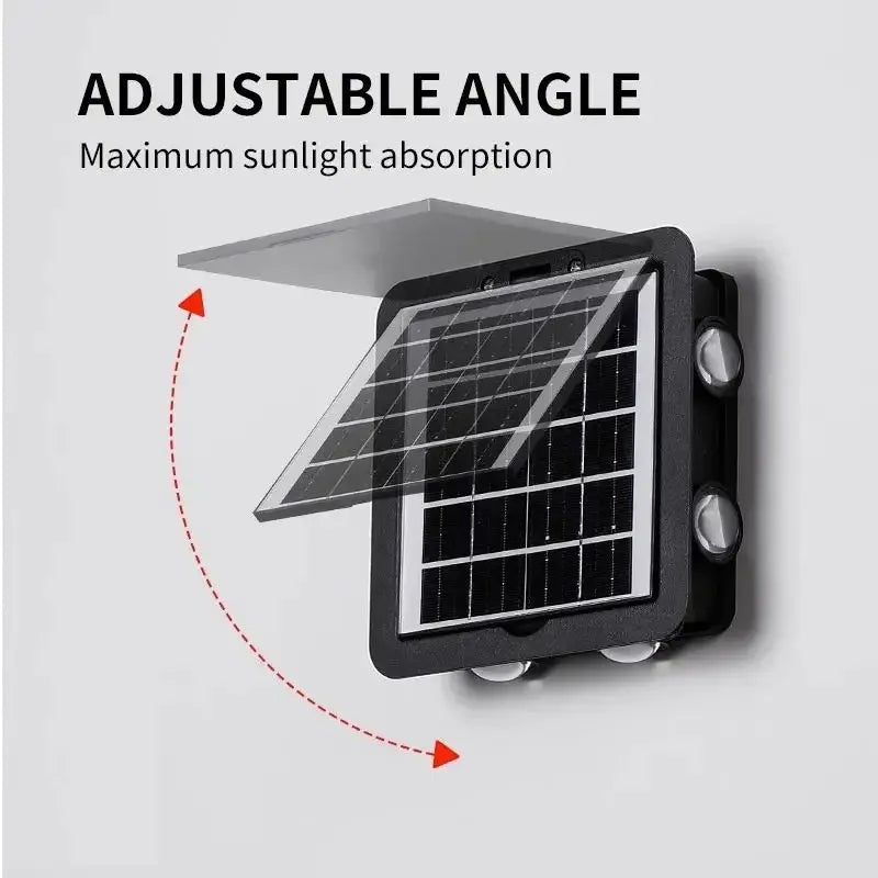 Solar Led Wall Lights Up Down Luminous Courtyard Washer Lamp Outdoor Zpaxo