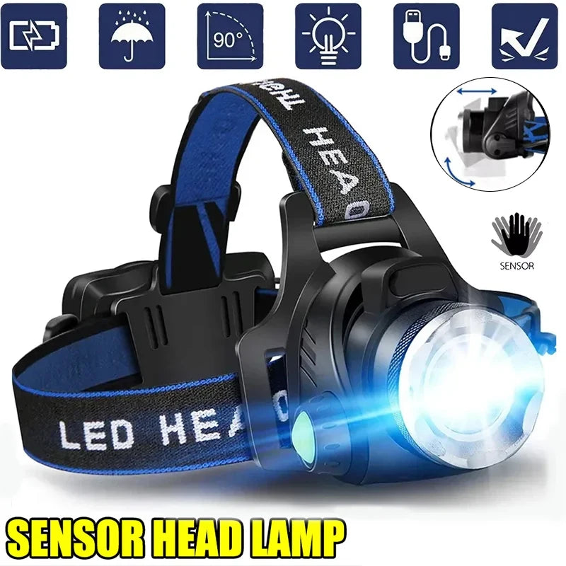 1000LM Zoomable LED Headlamp – Waterproof Camping & Work Light