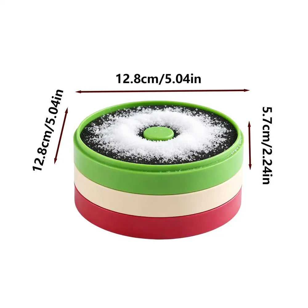 Margarita Salt Rimmer 3-Tier Glass Tray Cocktail Rim Dish Reusable