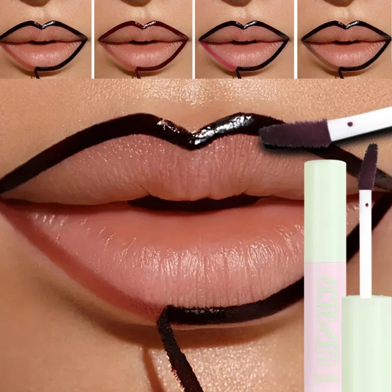 Rose Pink Peel Off Liquid Lipstick Waterproof Long Lasting LipGloss Matte Outline Contour Tattoo Lip Tear Pull LipLiner Cosmetic Zpaxo