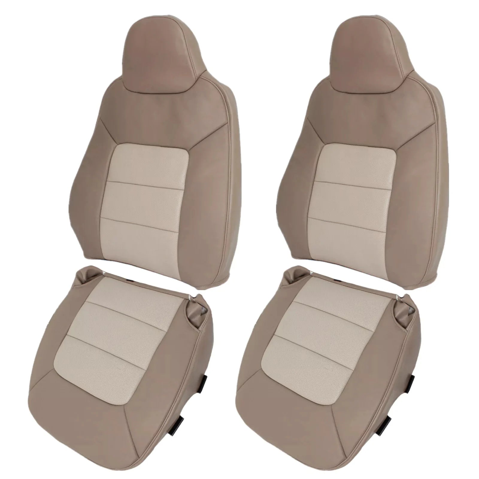 Ford Car Front Driver Passenger Bottom Lean Back Leather Seat Cover