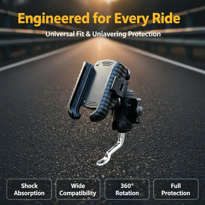 Universal Shockproof Bike & Motorcycle Phone Holder Mount