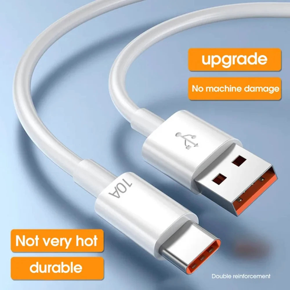100w Fast Charging USB Type C Cable Data Sync Wire for Mobile Phones Compatible with Huawei P30 Xiaomi Realme Samsung Poco X6 Zpaxo