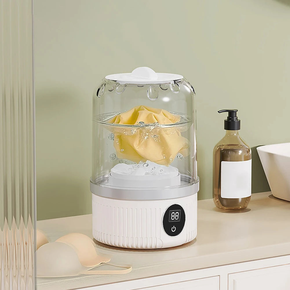 Cordless Small Washing Machine with Laundry Cup Automatic Laundry Cup Rechargeable Mini Special Washer for Baby Clothes Zpaxo