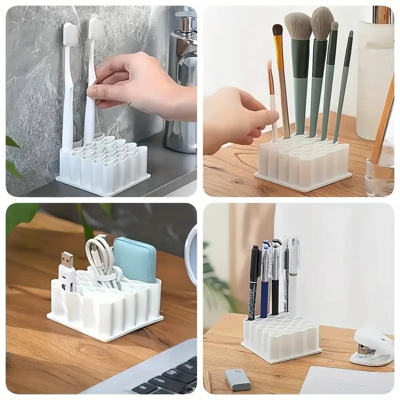 1 Ointment Holder Desktop Stand Silicone Cosmetics Storage Rack Pen