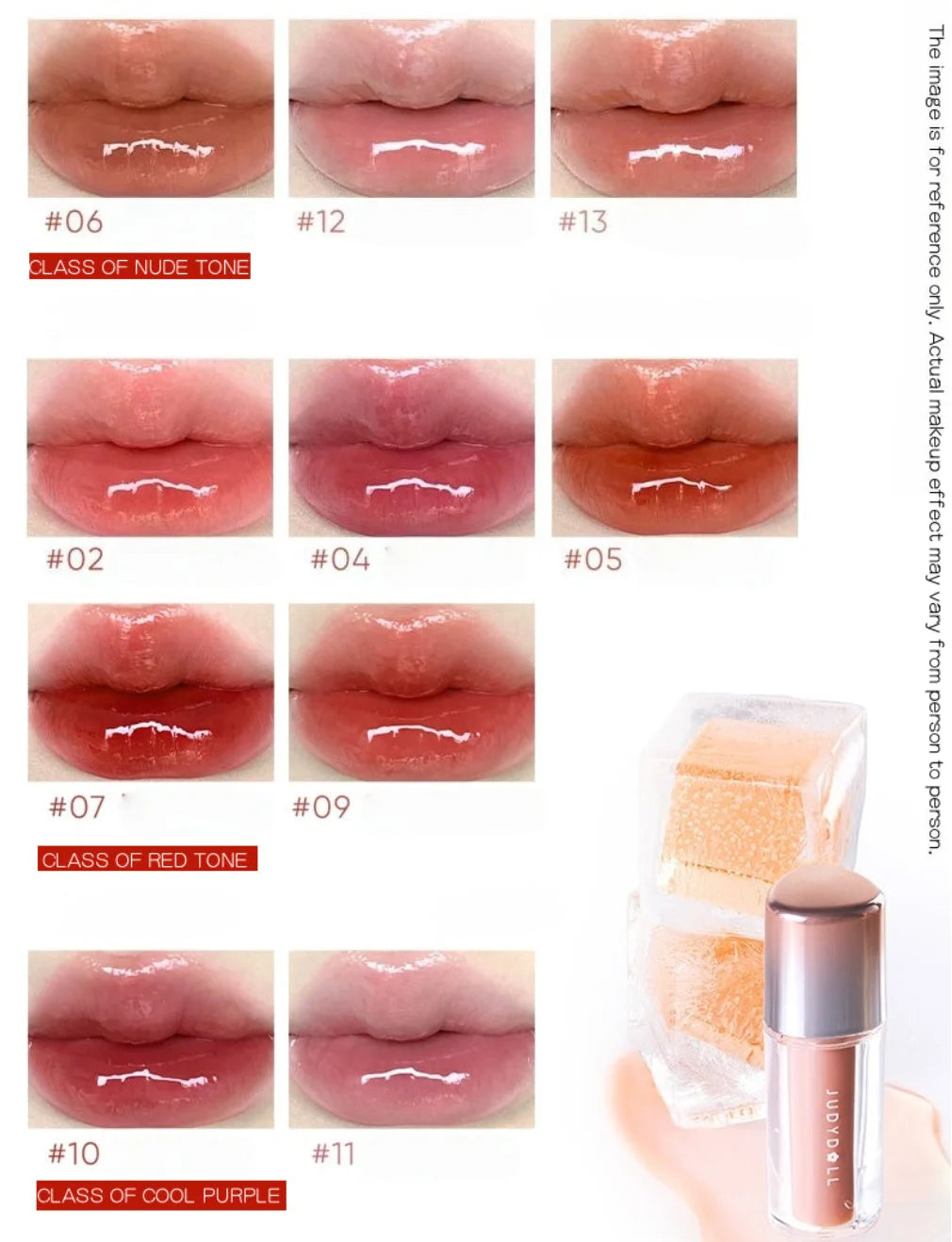 Judydoll Dual Finish Watery Lip Gloss Nurturing Hydrating Fresh Zpaxo