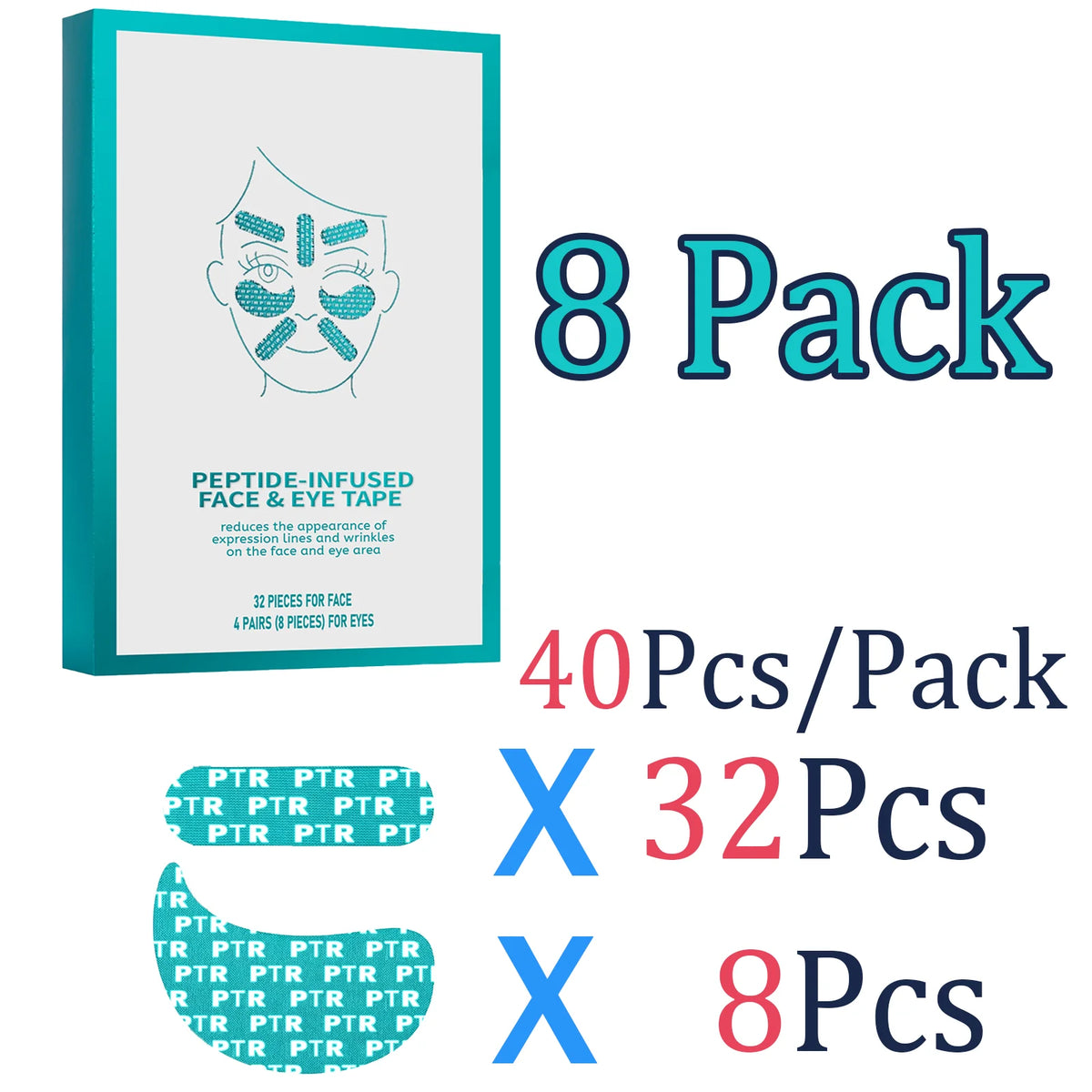 40pcs Niacinamide Serum Eyes Face Patch Gentle Nourishing Barrier Protection Anti Dryness Skin Nourishment Moisturizer Skincare Zpaxo 8 Pack