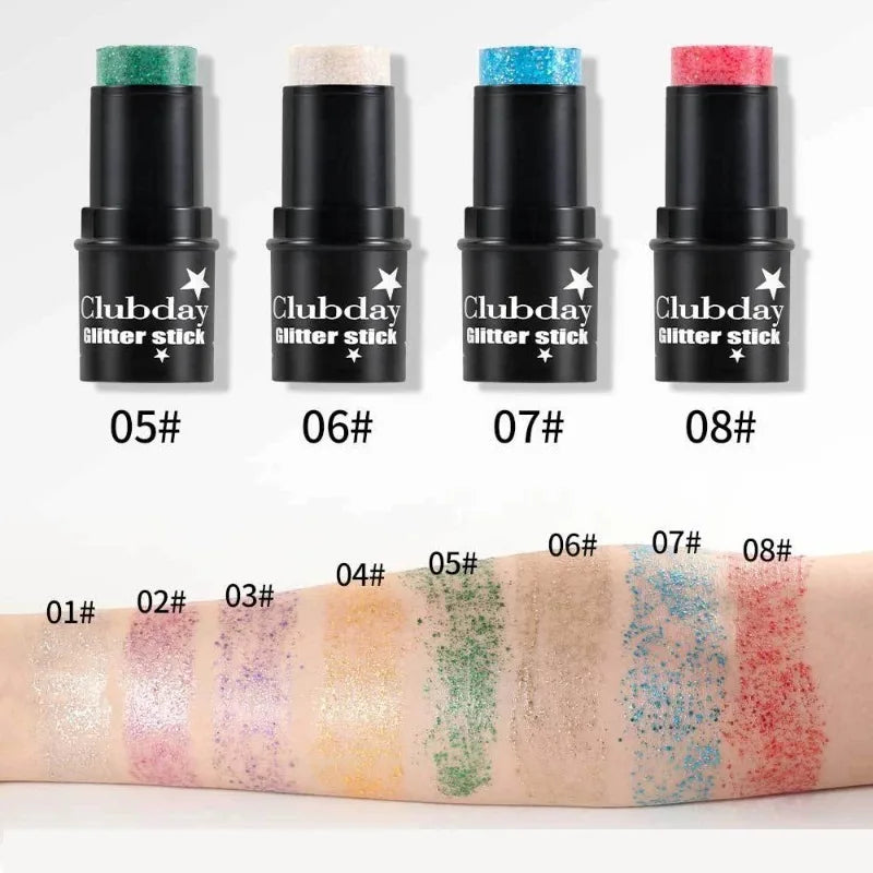 Sparkling Sequins Glitter Gel Stick Highgloss Shine Purple Blue