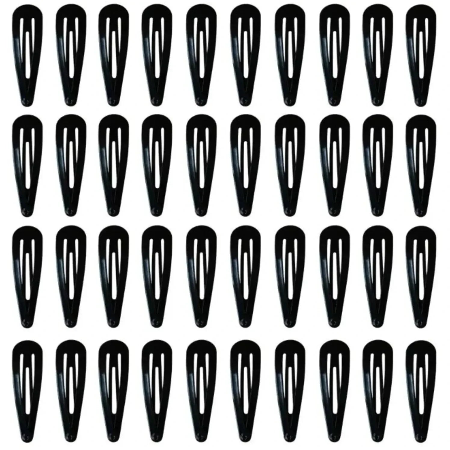 50-Pack Snap Hair Clips – No-Slip Alloy Grip, Pastel & Candy Colors