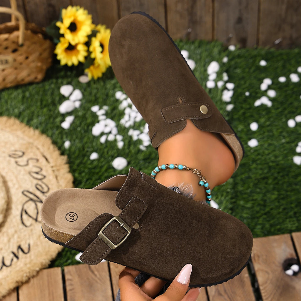 Women Slippers Rubber Outdoor Spring Autumn Sandals Slides Women Soft Toe Flat Bottom Slippers Slip-On Fashionable Shoes Women Zpaxo