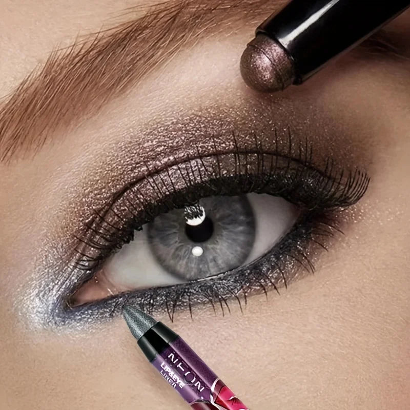 Pearly Eyeshadow Pen Eyelid Under Crease Pen Shimmer Glitter High Pigment Brightening Monochrome Eyeshadow Makeup Stick Zpaxo