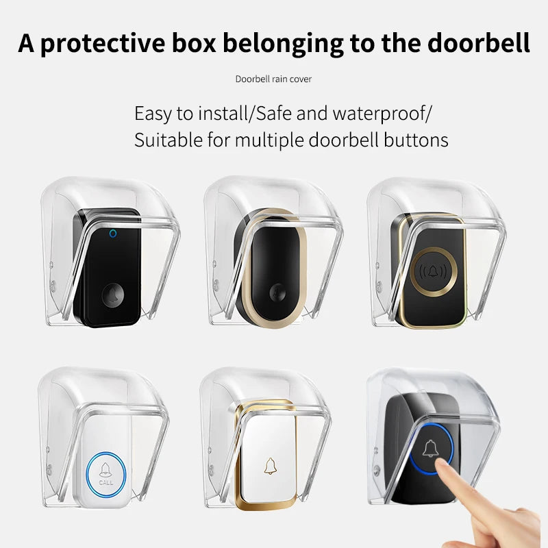 Waterproof Doorbell Cover Rain Case Wireless Button Smart Ring Chime Zpaxo