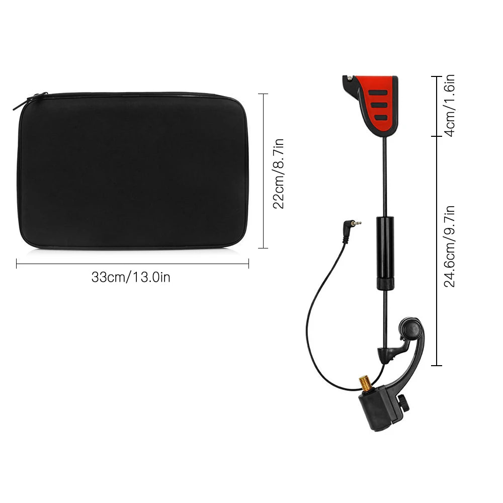 Fishing LED Bite Indicator Illuminated Storage Case Tackle