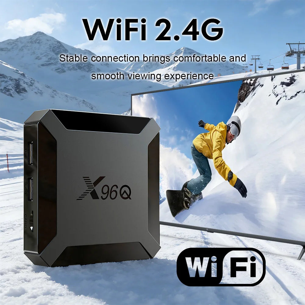 X96Q Android10 TV BOX Allwinner H313 Quad Core Chip Wifi 4K HDR Media Zpaxo