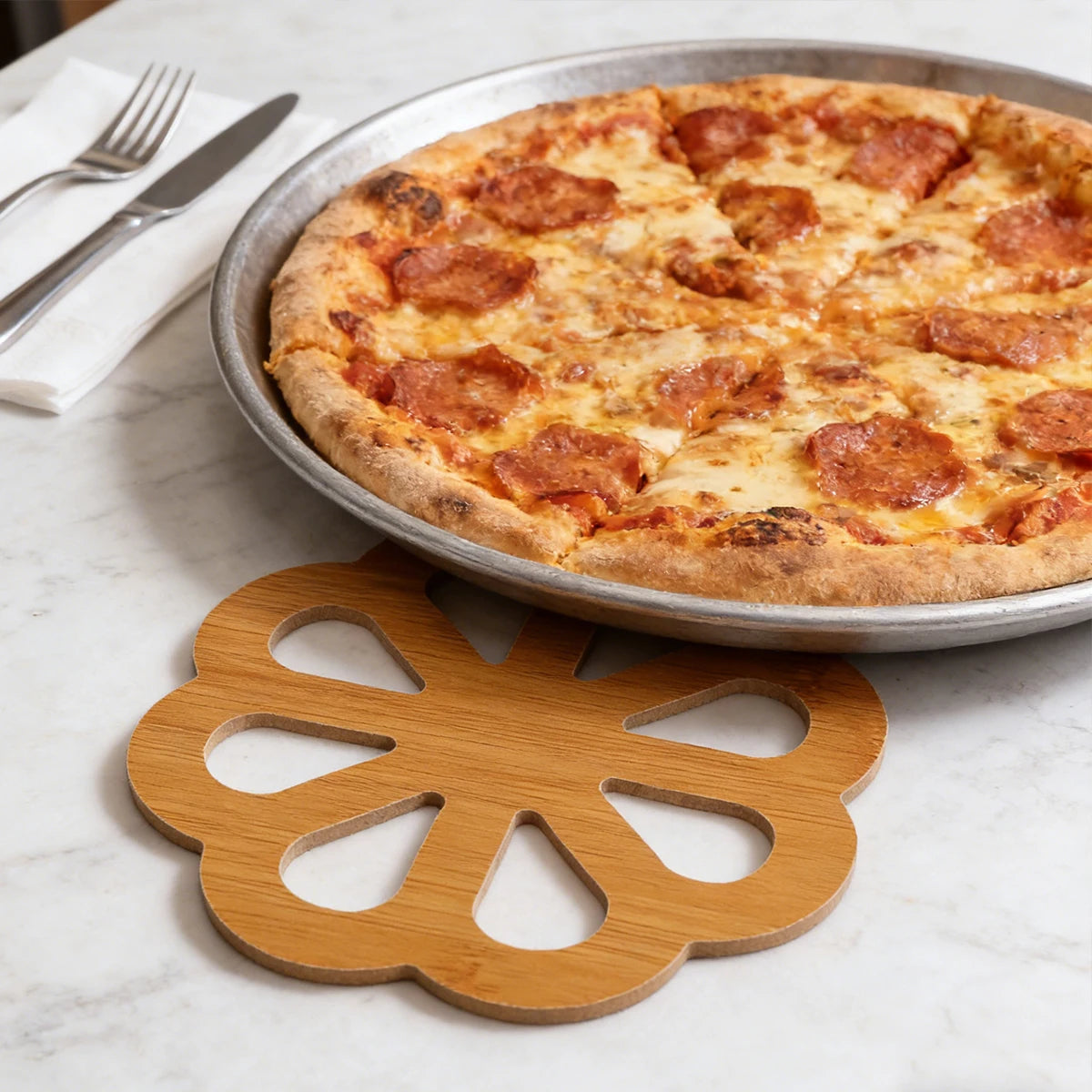 Wooden Trivets Hollow Carved Heat-Resistant Hot Pads | Non-Slip