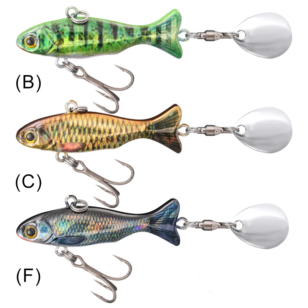 Metal Vib Fishing Lure 23g Hard Bait with Sharp Treble Hooks Fishing Bait Bass Pike Carp Sea Fishing Lure Zpaxo