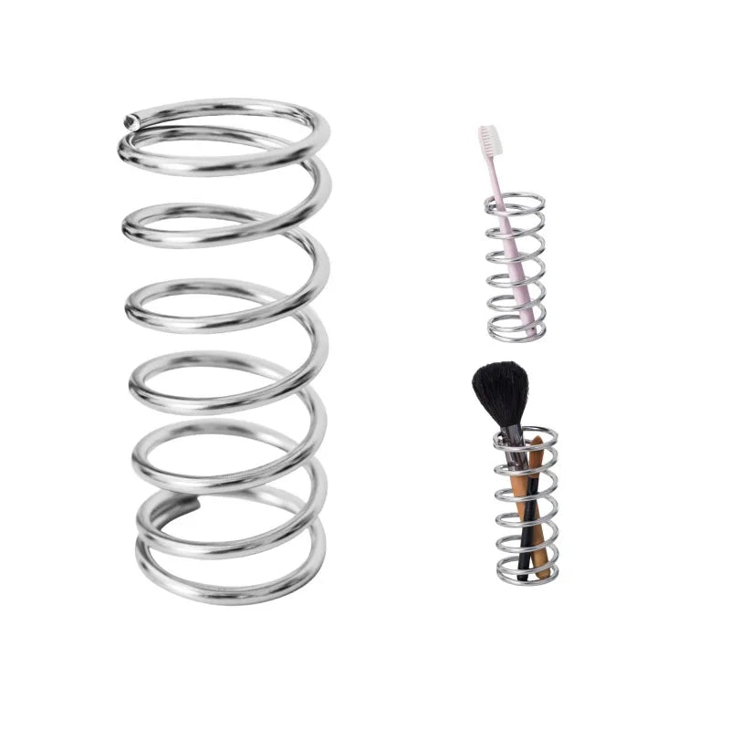Stainless Steel Toothbrush Holder Bathroom Accessories Tool Toothpaste Makeup Brush Storage Rack Home Decoration Brush Holder Zpaxo S