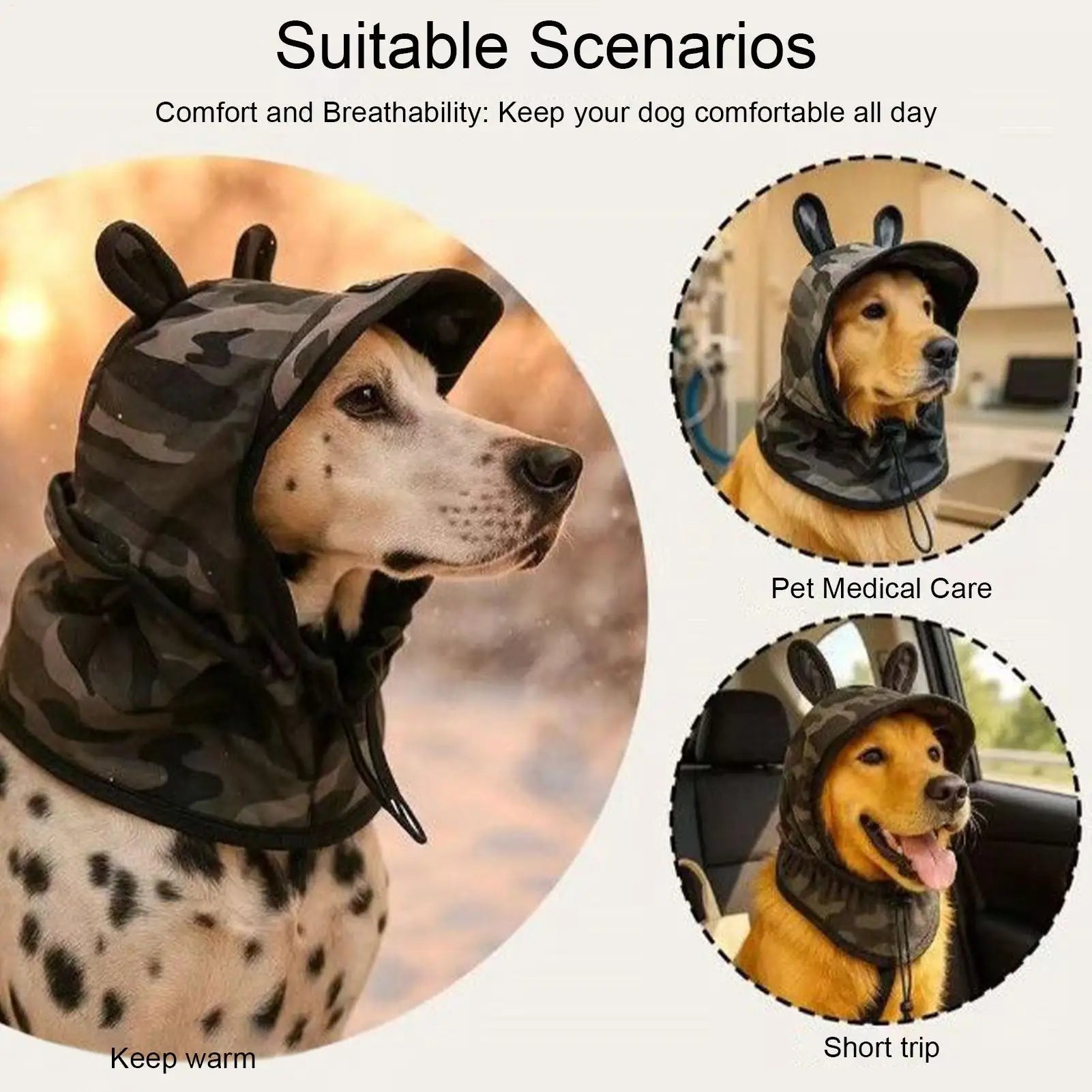 Dog Sun Hat – UV Protection Adjustable Bucket Hat for Pets Dog Sun Hat Zpaxo
