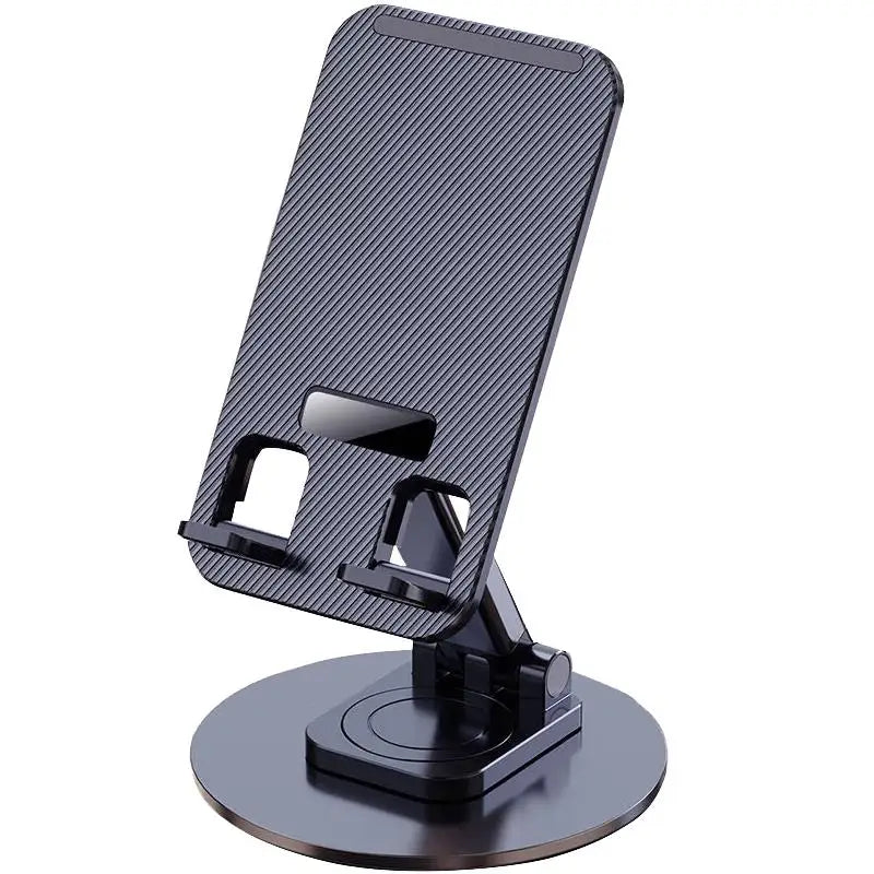 360° Rotation Stand Desktop Mobile Phone Holder Universal Cellphone Holder Foldable Phone Bracket For iPhone 16 15 Xiaomi Huawei Zpaxo Black