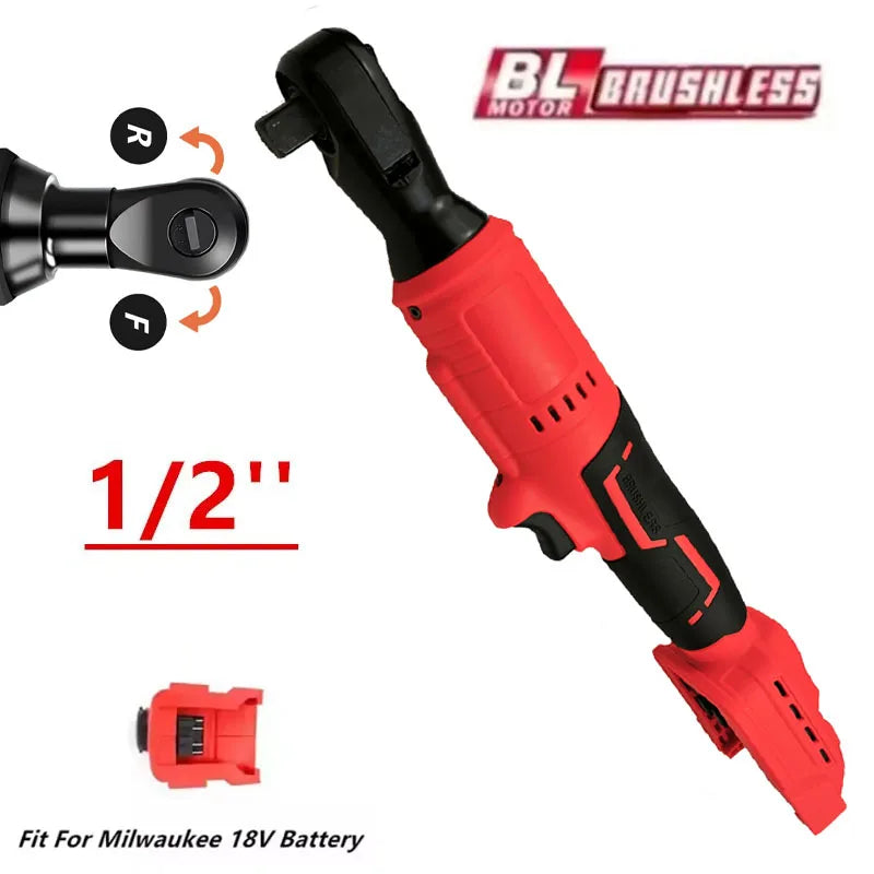Milwaukee 18V Battery Brushless Ratchet Wrench 1 2'' Electric Impact