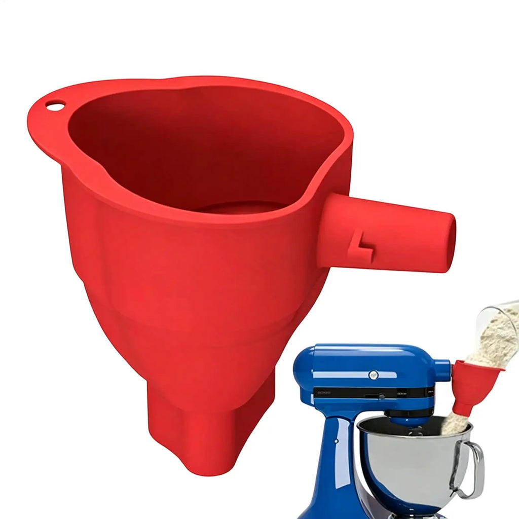Stand Mixer Flour Funnel Silicone Anti-spill Dishwasher Safe Baking