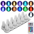 Flameless LED Candles with Remote Control USB Rechargeable Smart Timer Flickering Tealights for Wedding Dinner Table Festival Zpaxo Default Title