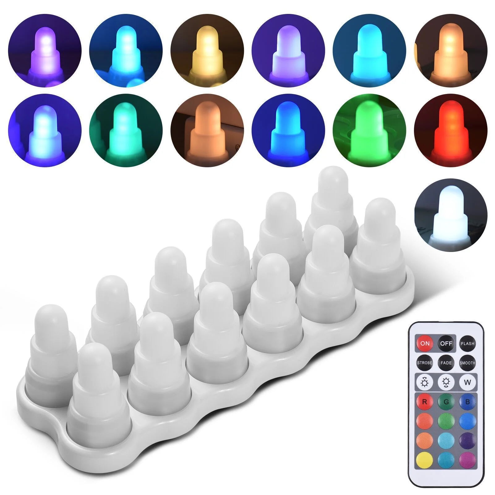 Flameless LED Candles with Remote Control USB Rechargeable Smart Timer Flickering Tealights for Wedding Dinner Table Festival Zpaxo Default Title