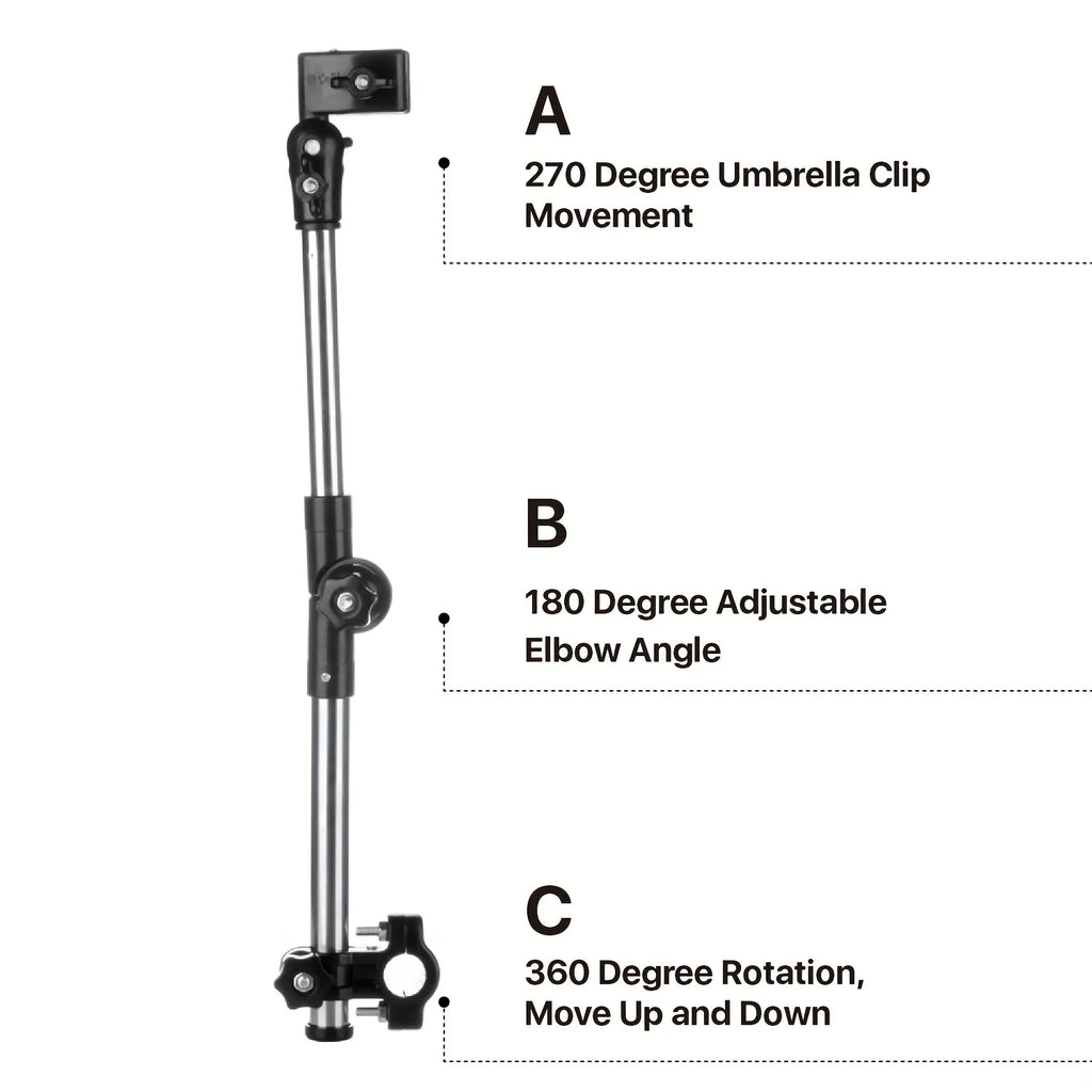 Adjustable Stainless Steel Umbrella Stand Wheelchairs Bicycles