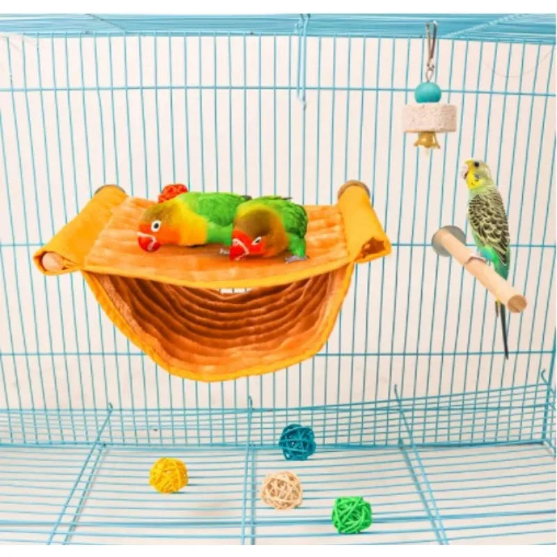 Removable Washable Pet Hanging Hammock Warm Nest Bed Bird Cage Perch