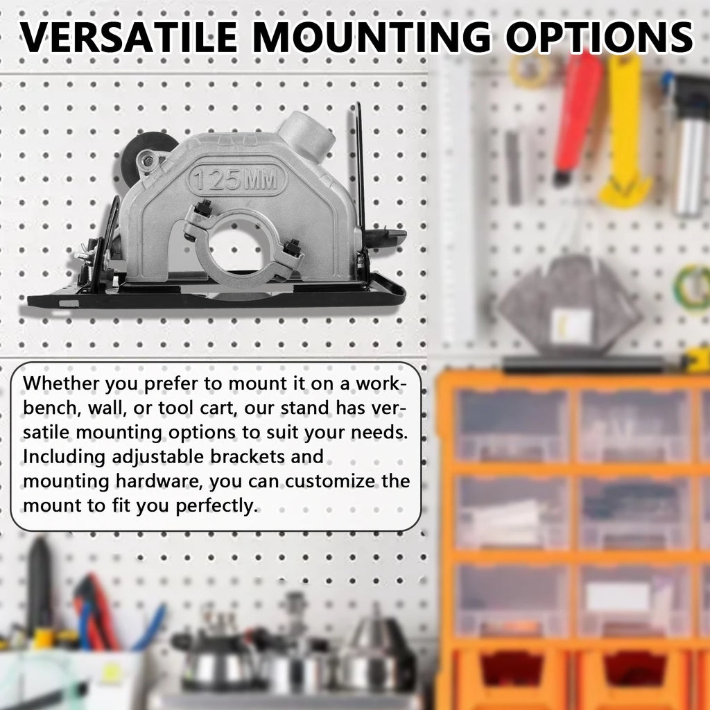 125 Types Angle Grinder Balance Bracket Converter to Heavy Duty Cutting Machine Tools Protection Cover Carpenter Builders w/Base Zpaxo