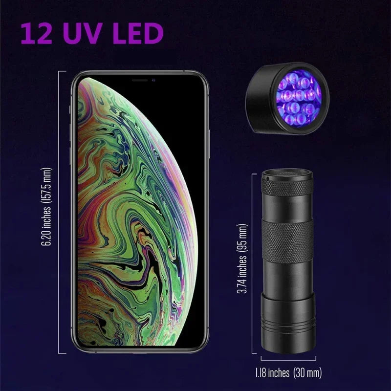 UV Blacklight Flashlight – 9/12/21 LED Ultraviolet Torch