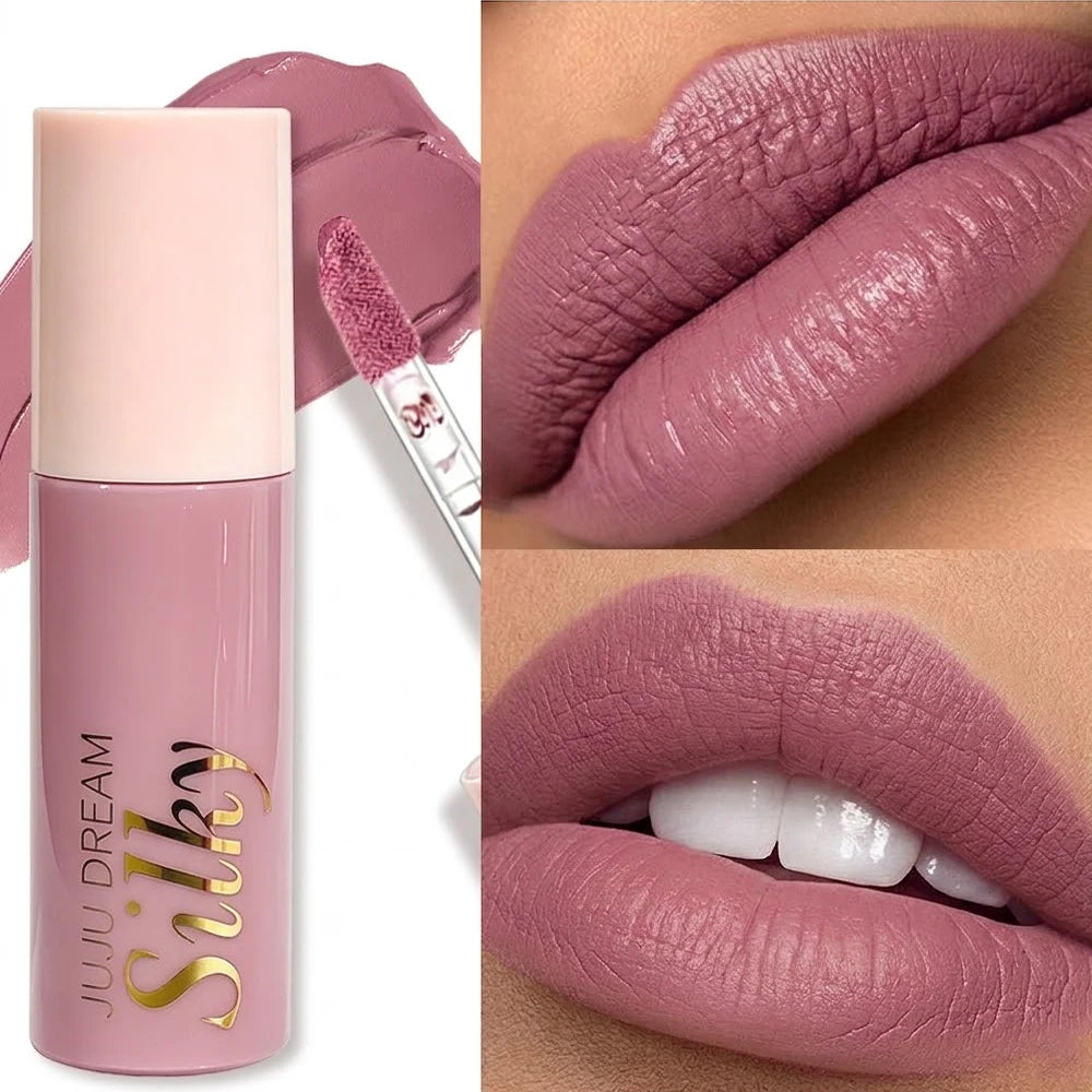 Nude Pink Matte Lipstick, Silky Smooth Lip Tint, Waterproof Long Wear Formula, Non Transfer Lip Color Zpaxo
