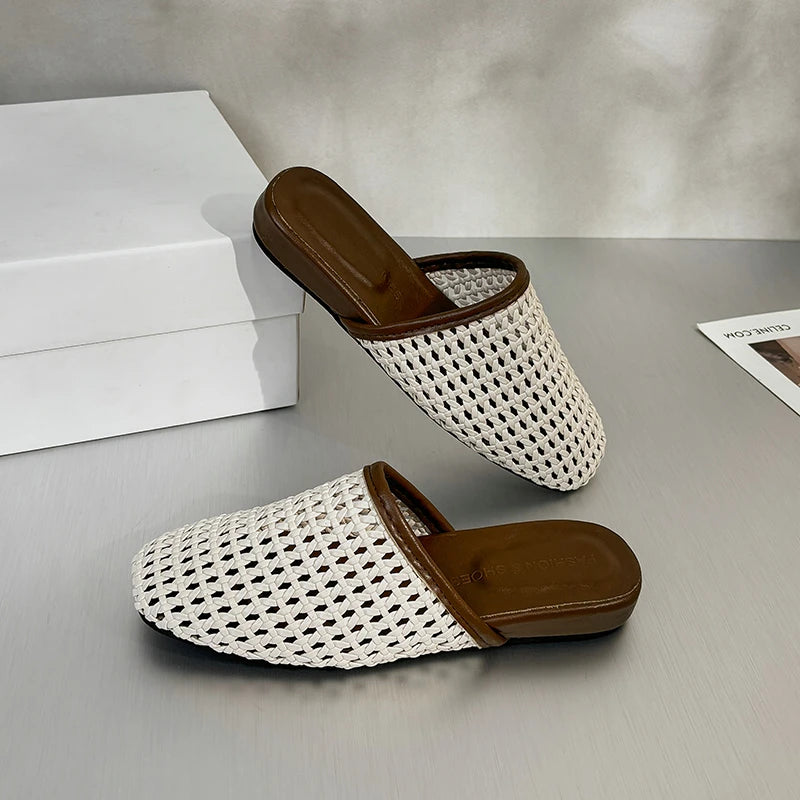 Hollow-out Baotou Sandals Slippers Women 2025 Summer High-end Sense