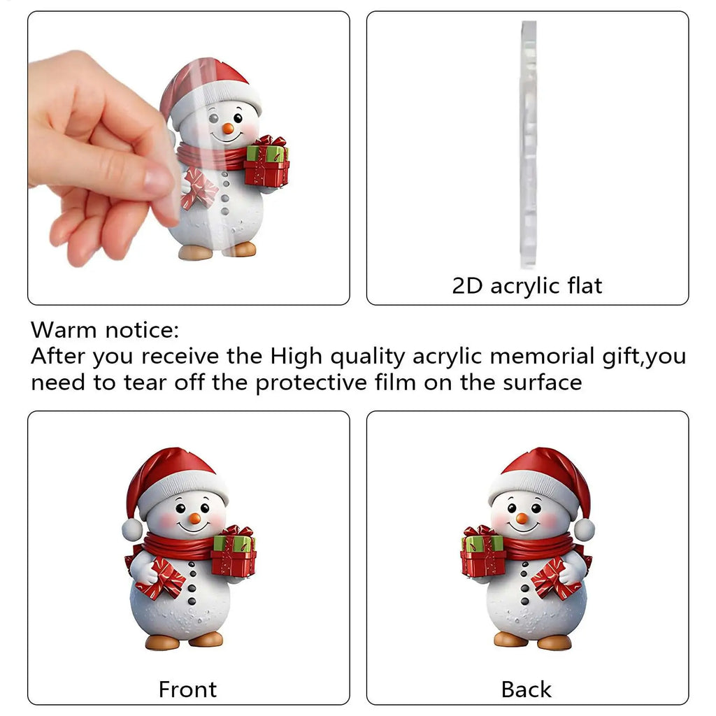 Christmas Countdown Calendar 2025 Advent 2D Acrylic Ornaments Snowman