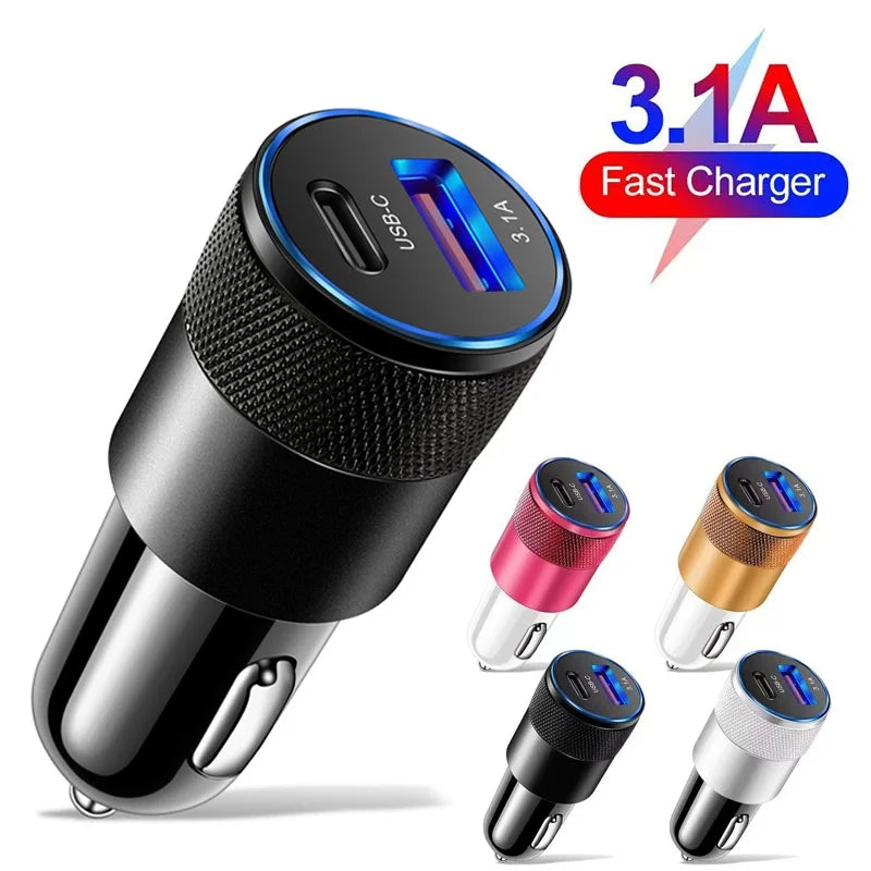 66W C Fast Charger Car Phone Charging Adapter Cell Socket Cigarette