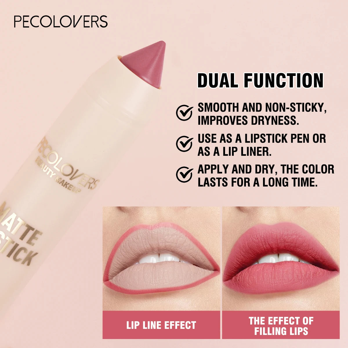 Matte Crayon Lipstick-long-lasting Easy Moisturizing Versatile Lip