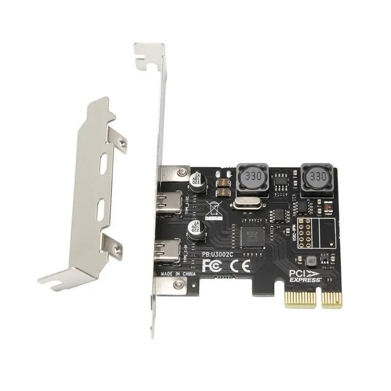 652F 2 Port TypeC PCIe Expansion Adapter Card Add 2x Super Speed 10Gbps Zpaxo