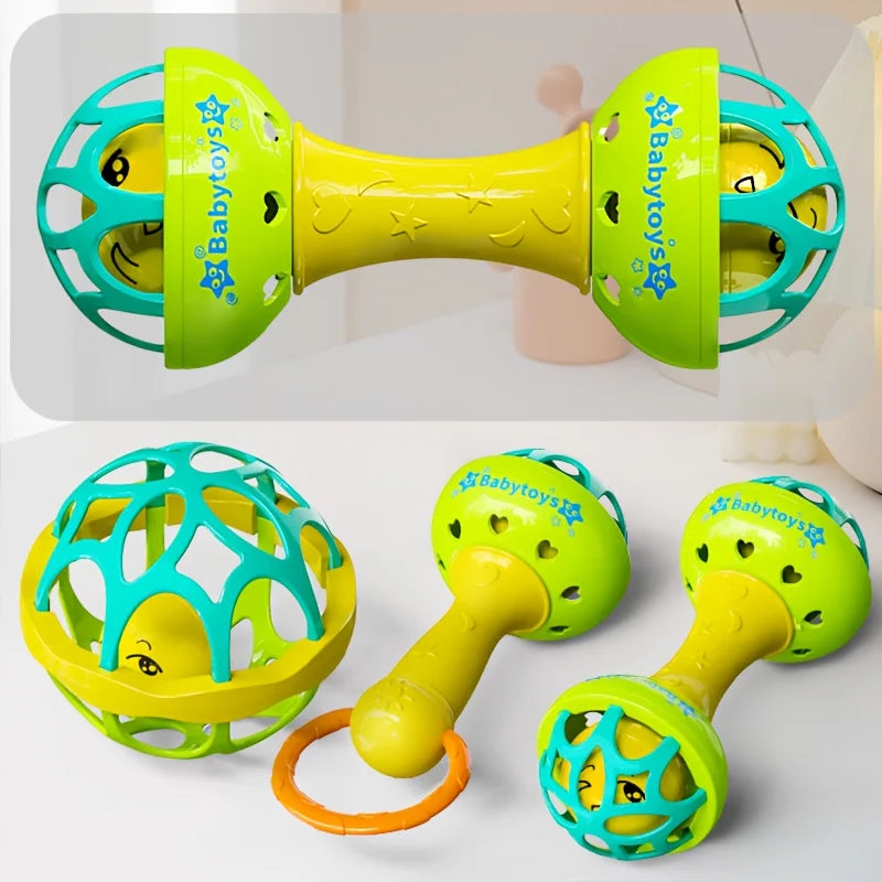 Colorful Hand-cranked Bell Ball Toy Infants Young Children Safe ABS