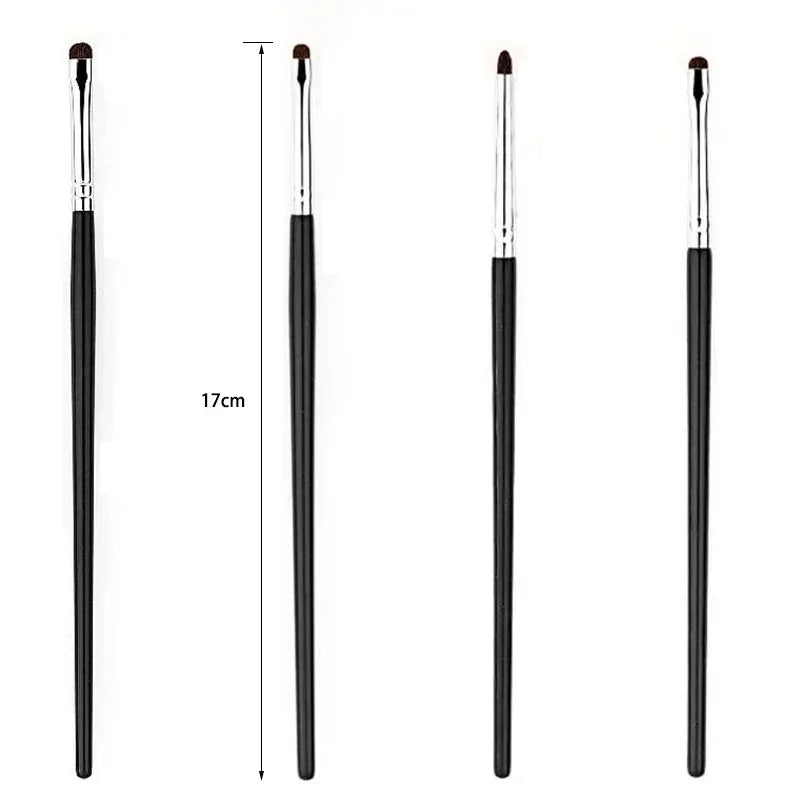 Small Angle Precise Detail Eyeshadow Brush Soft Horse Hair Eyelid Zpaxo 4Pcs Set