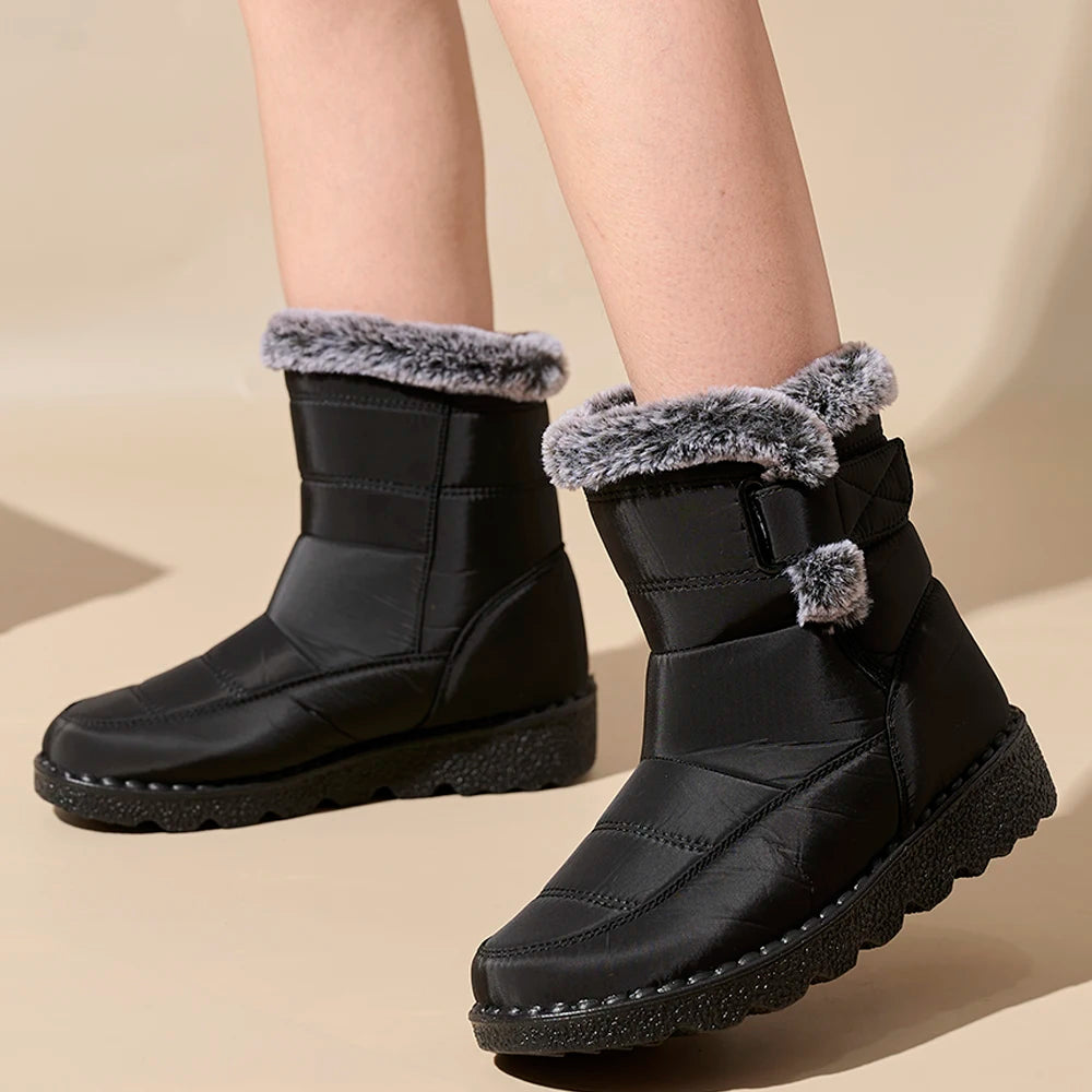 Winter Women Boots Waterproof Snow Casual Platform Ankel Warm Fur